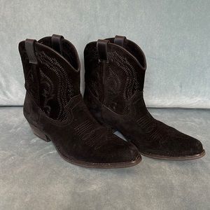 Ba&sh Black Cowboy Booties